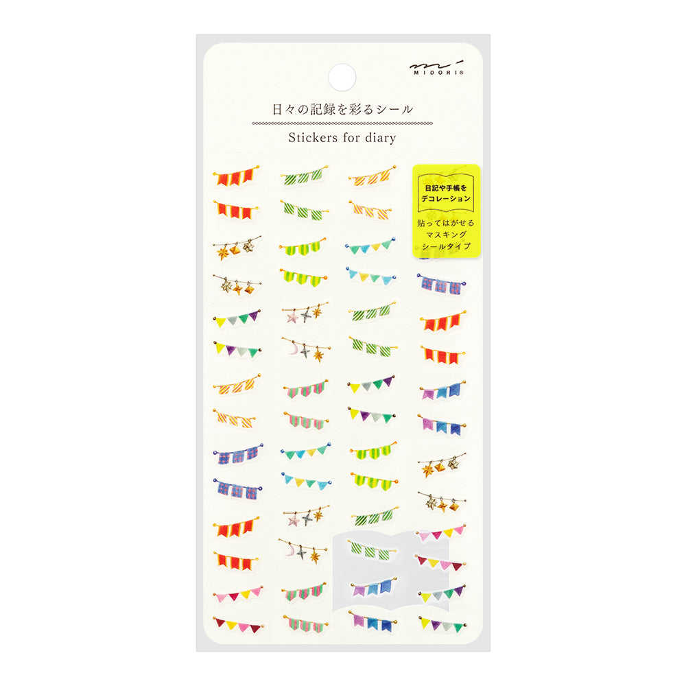 Midori - Washi Stickers for Diary Daily Records - Garlands