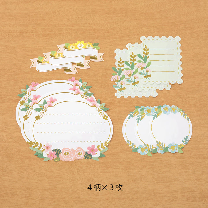 Midori - Paper Craft Museum Label Sticker - 2610 - Flower