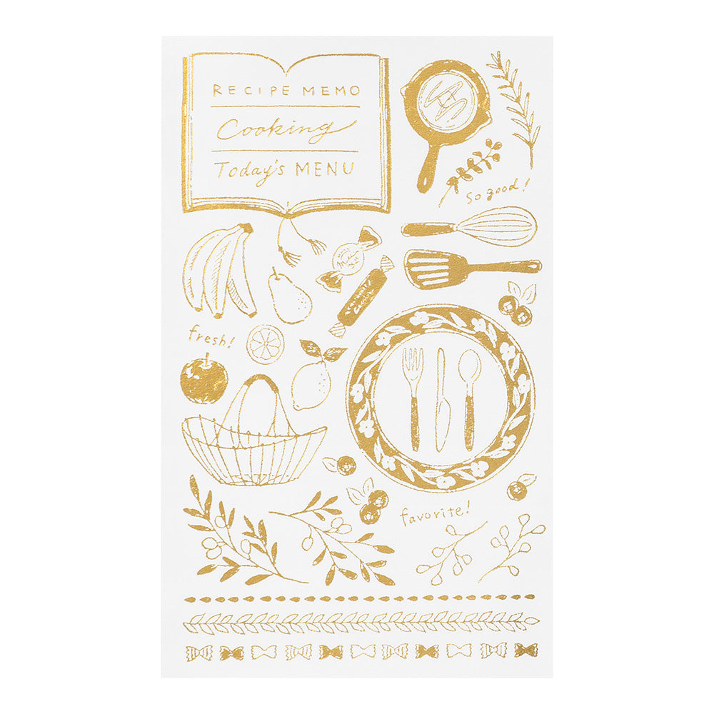 Midori - Gold Foil Transfer Sticker - 2613 - Kitchen