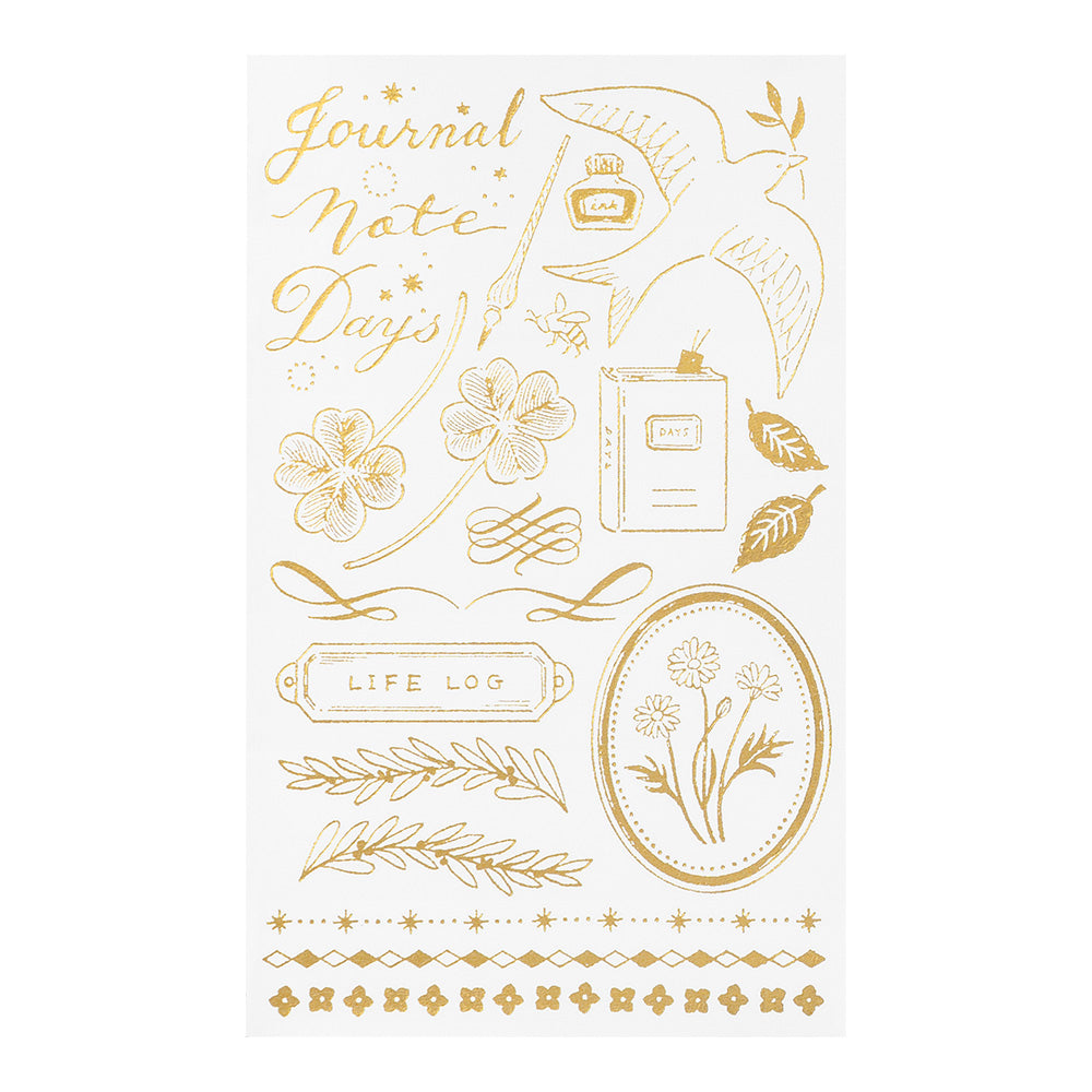 Midori - Gold Foil Transfer Sticker - 2615 - Happy Motifs for record