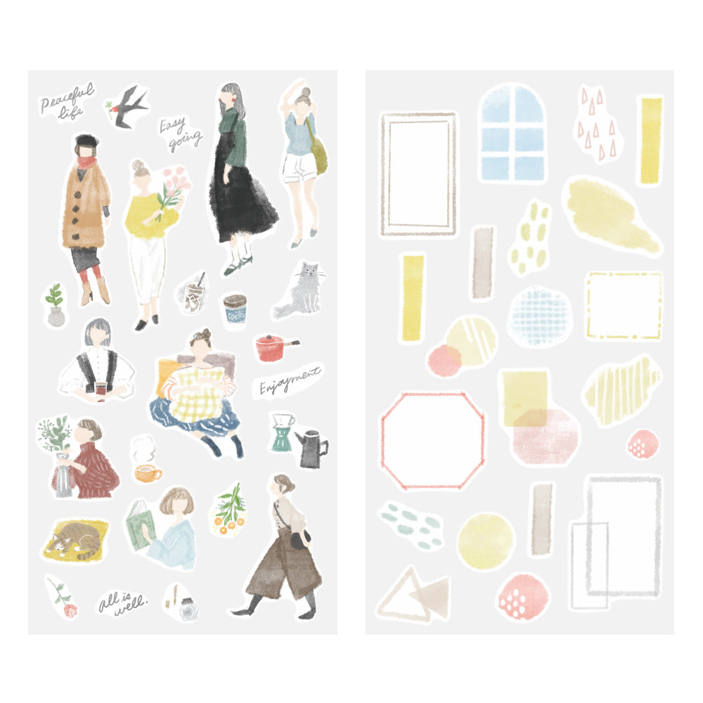 MIDORI - Watercolor Stickers - 2637 - Fashion