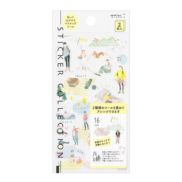 MIDORI - Watercolor Stickers - 2638 - Going Out