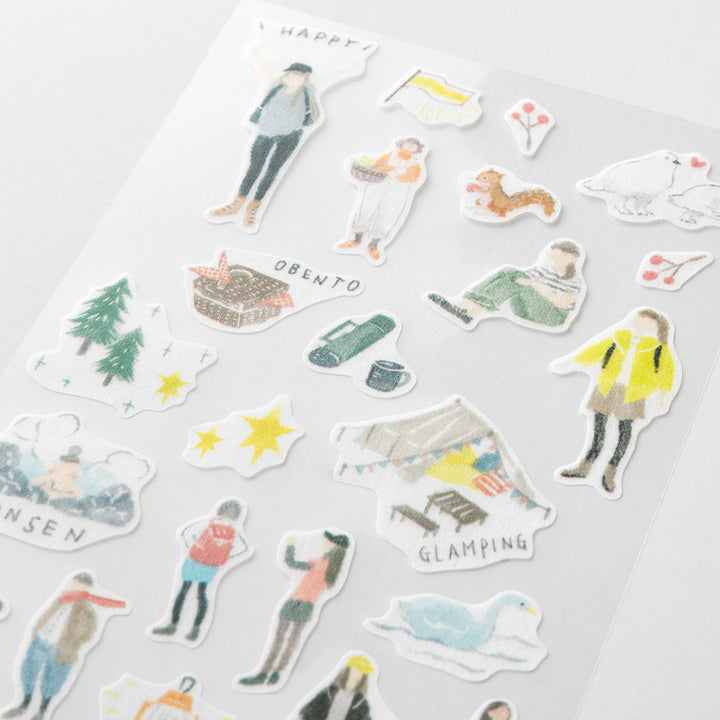 MIDORI - Watercolor Stickers - 2638 - Going Out