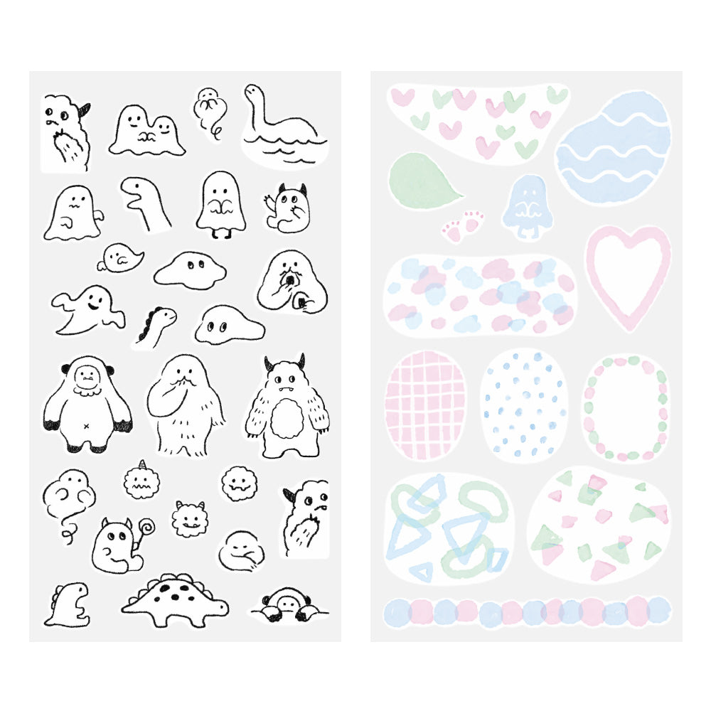 MIDORI - Monotone Stickers - 2643 - Monster