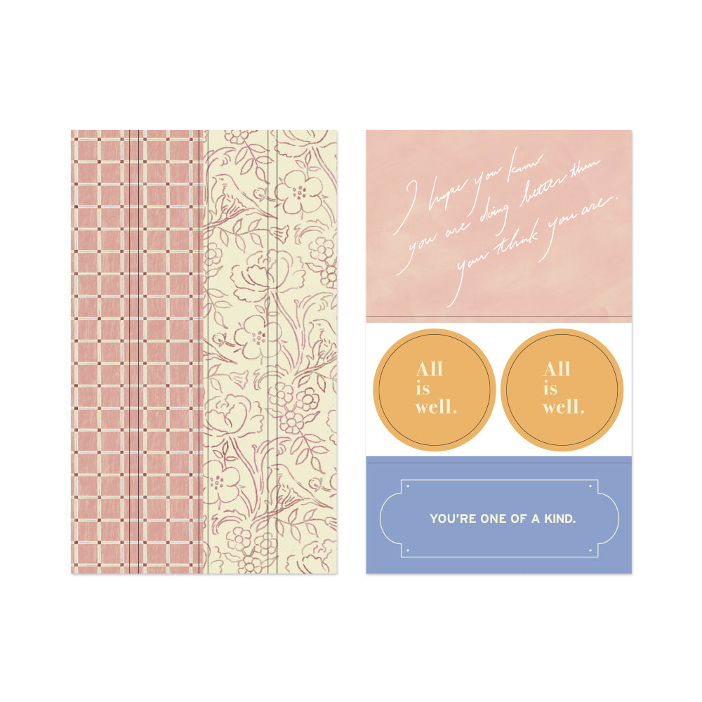 MIDORI - NOSTALGIC DECORATION STICKER - PINK