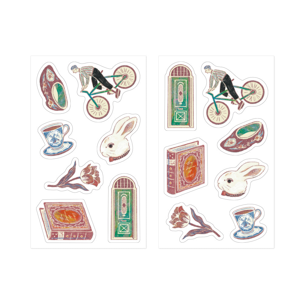 MIDORI - NOSTALGIC DECORATION STICKER - WINE RED