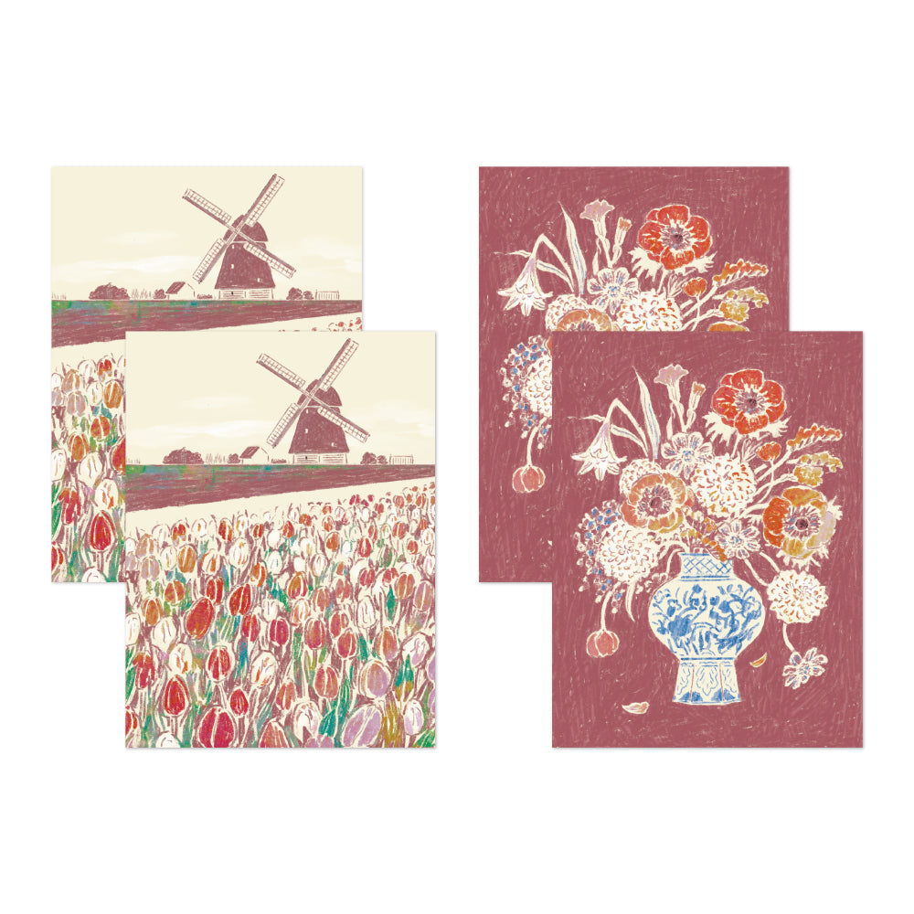 MIDORI - NOSTALGIC DECORATION STICKER - WINE RED