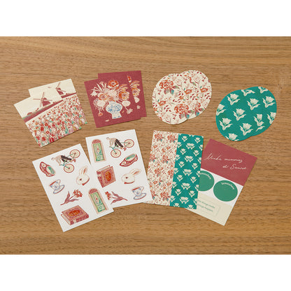 MIDORI - NOSTALGIC DECORATION STICKER - WINE RED