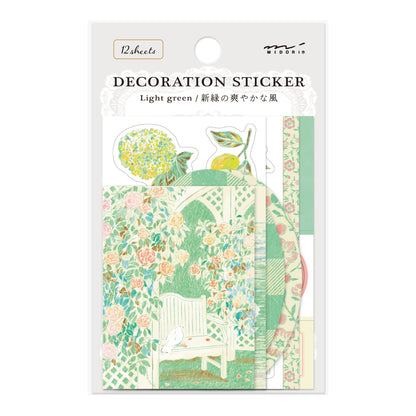 MIDORI - NOSTALGIC DECORATION STICKER - LIGHT GREEN