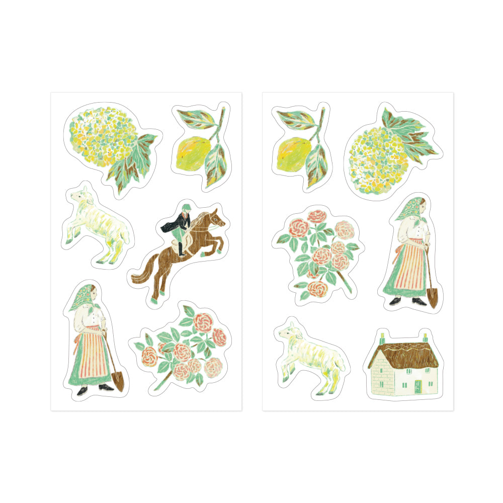 MIDORI - NOSTALGIC DECORATION STICKER - LIGHT GREEN