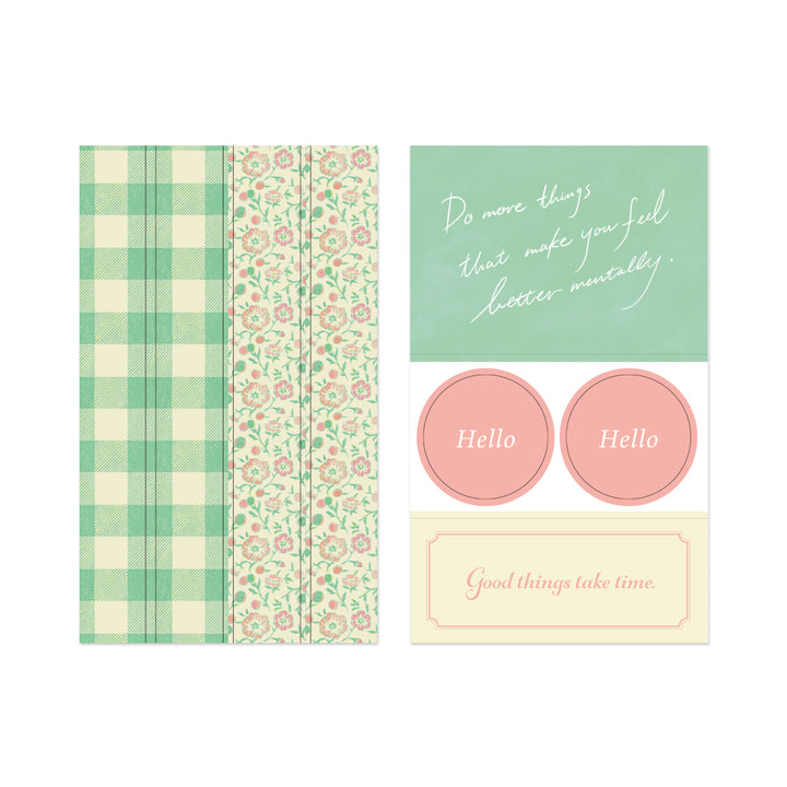 MIDORI - NOSTALGIC DECORATION STICKER - LIGHT GREEN