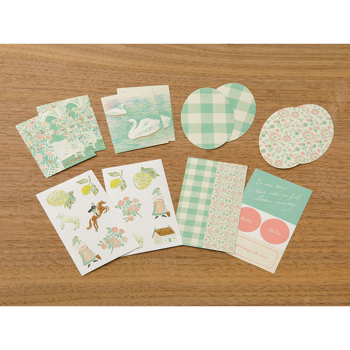 MIDORI - NOSTALGIC DECORATION STICKER - LIGHT GREEN