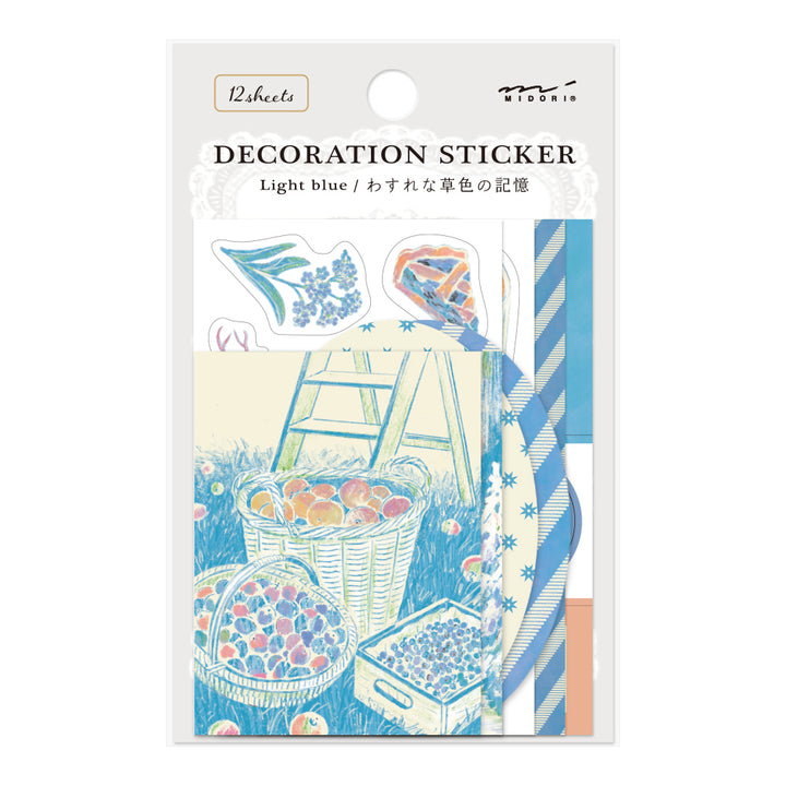 MIDORI - NOSTALGIC DECORATION STICKER - LIGHT BLUE