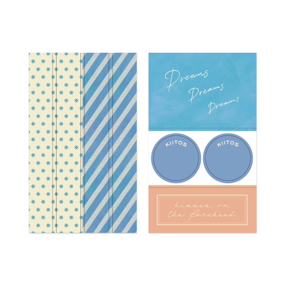 MIDORI - NOSTALGIC DECORATION STICKER - LIGHT BLUE