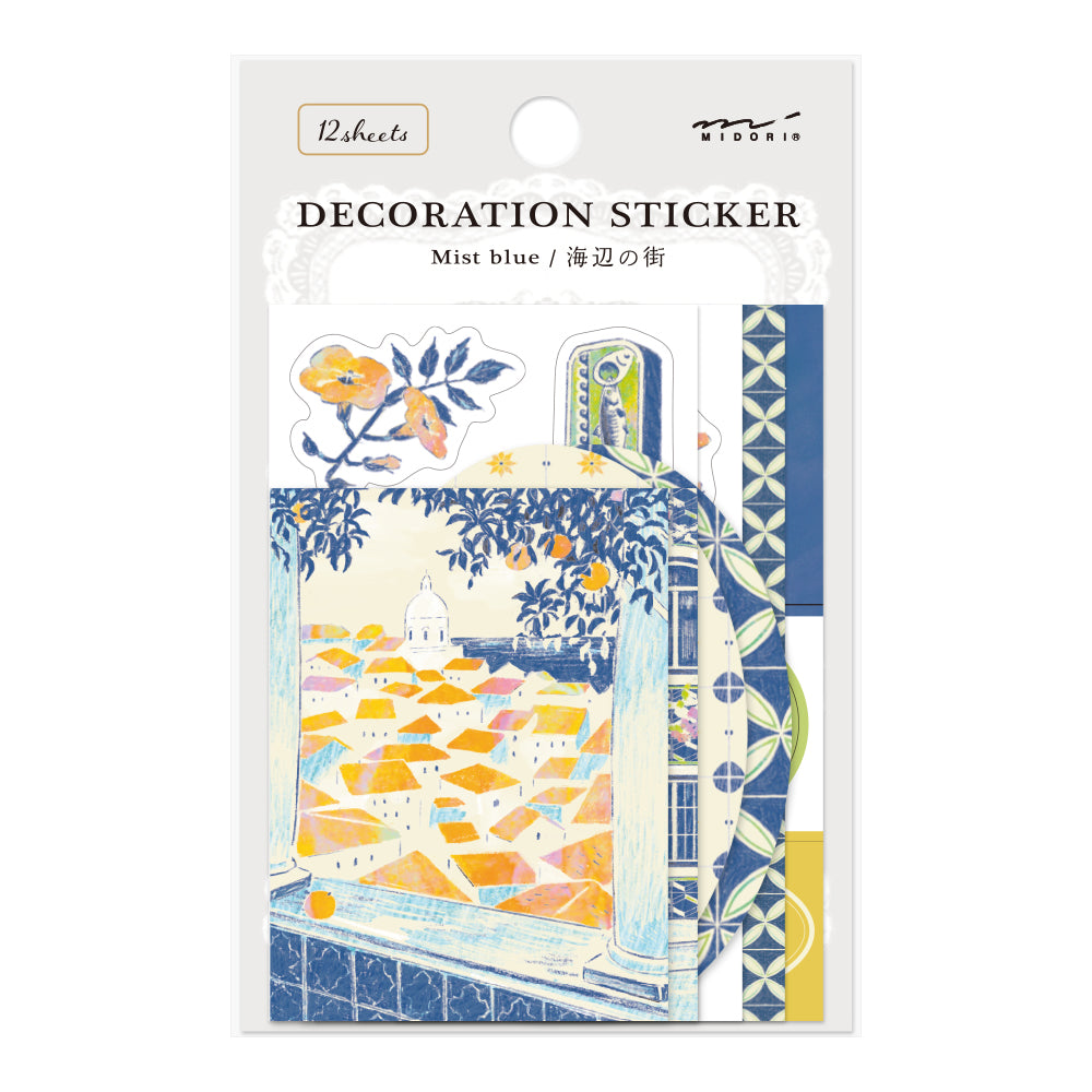 MIDORI - NOSTALGIC DECORATION STICKER - MIST BLUE