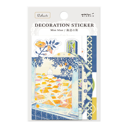 MIDORI - NOSTALGIC DECORATION STICKER - MIST BLUE