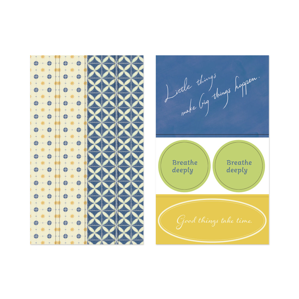 MIDORI - NOSTALGIC DECORATION STICKER - MIST BLUE