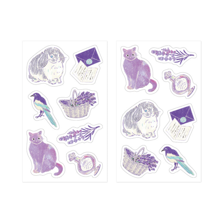 MIDORI - NOSTALGIC DECORATION STICKER - PURPLE