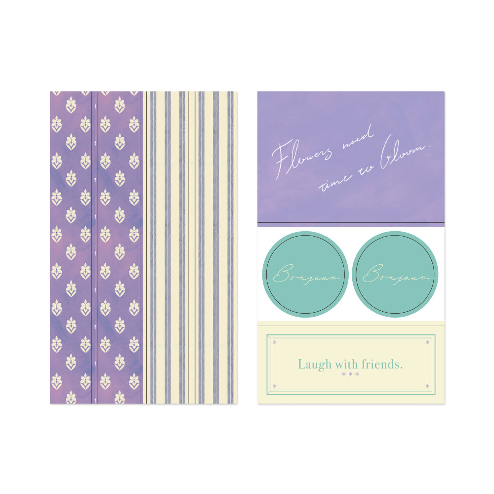 MIDORI - NOSTALGIC DECORATION STICKER - PURPLE