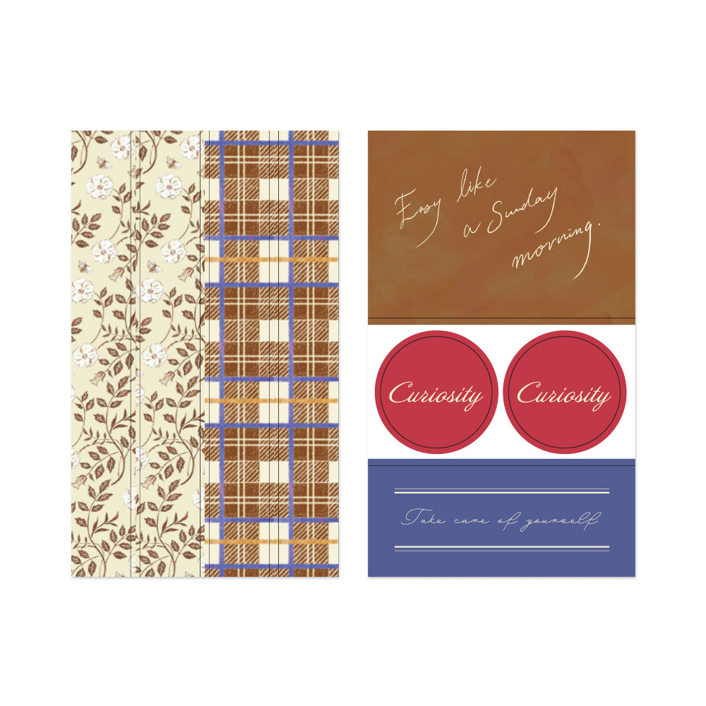 MIDORI - NOSTALGIC DECORATION STICKER - BROWN