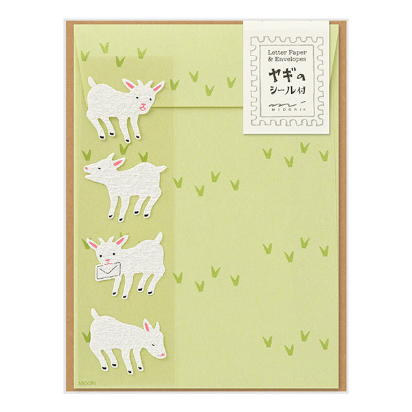 Midori - Letter Set With Stickers - Goat