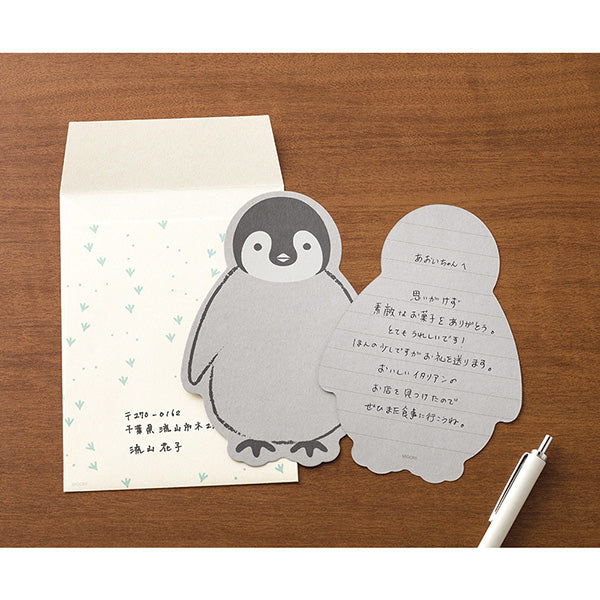 Midori - Letter Set - Die-cut - Penguin