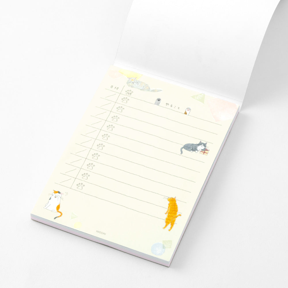 Midori - To do List Memo pad - Cat -Free shipping to US and Canada - Vancouver Buchan's Kerrisdale Gift & Stationery Store