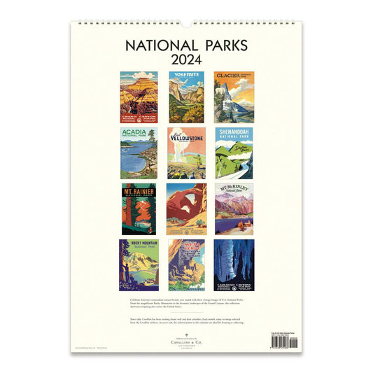 CAVALLINI & CO - 2024 - Vintage Poster Wall Calendar - NATIONAL PARKS