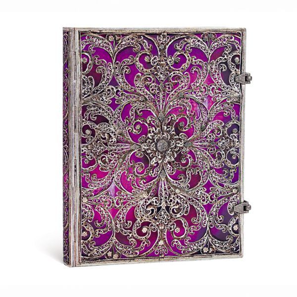 Paperblanks - Hardcover Journal - Aubergine Silver Filigree - Ultra