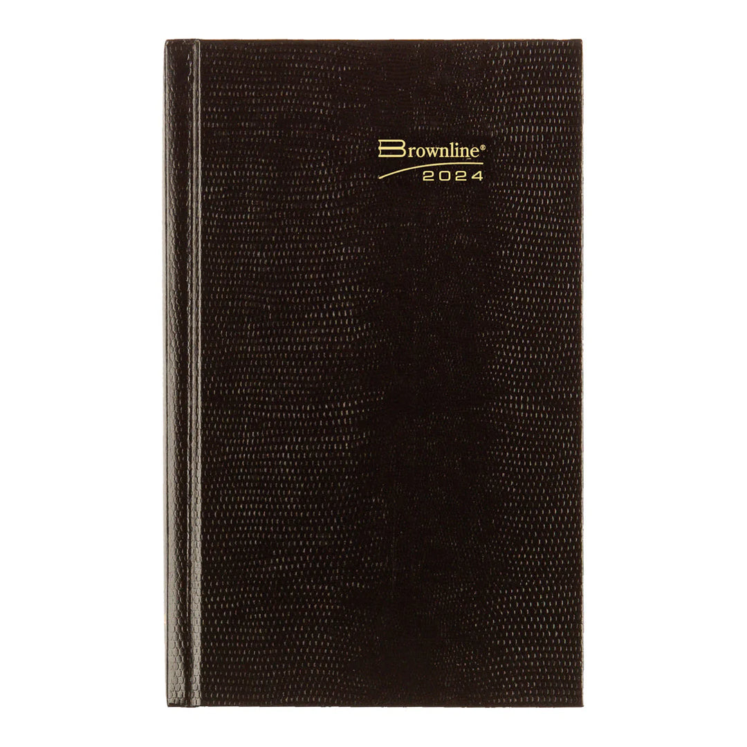 BROWNLINE - 2024 Planner - 8" H X 5" W - Hard Cover Daily Pocket Planner  (English)