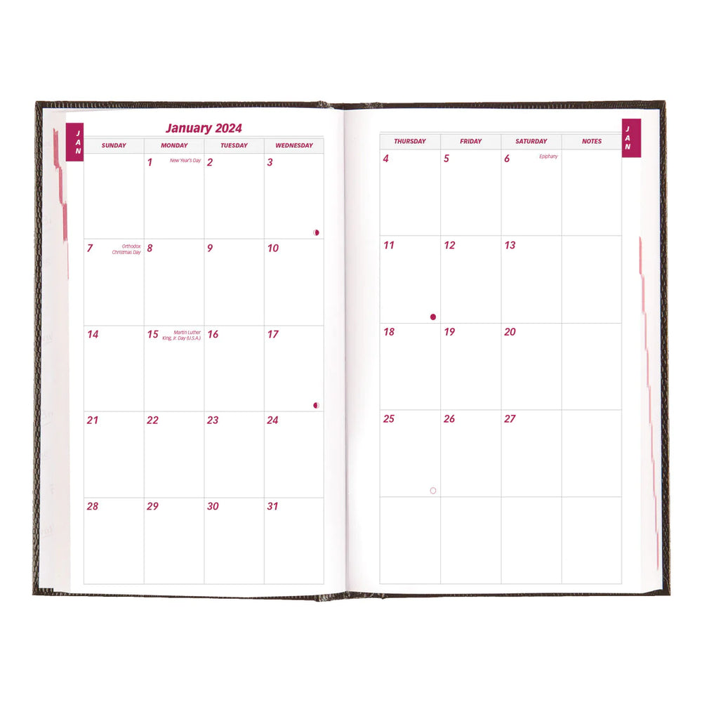 BROWNLINE - 2024 Planner - 8" H X 5" W - Hard Cover Daily Pocket Planner  (English)