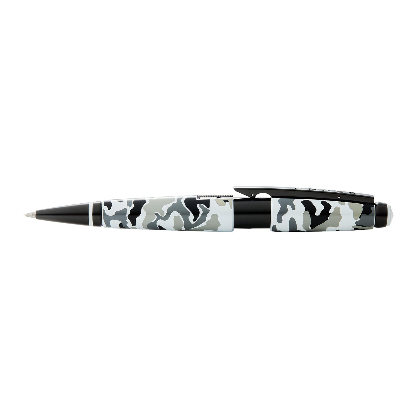 CROSS - Edge CAMO Lacquer Gel Rollerball Pen - BLACK AND WHITE CAMO 1