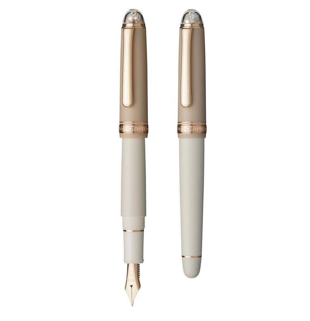 PLATINUM - #3776 Century Fountain Pen - Shape of Heart - Chai Latte