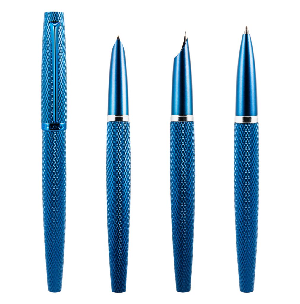 Diplomat - Viper Guilloche Fountain Pen - Blue - Fine