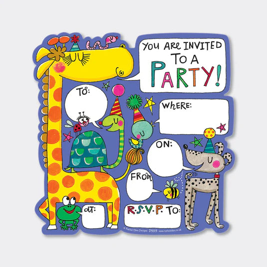 Rachel Ellen Designs - Party Invitations - 8 Pack