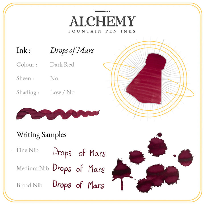 ENDLESS - ALCHEMY FOUNTAIN PEN INKS -DROPS OF MARS 60 ML