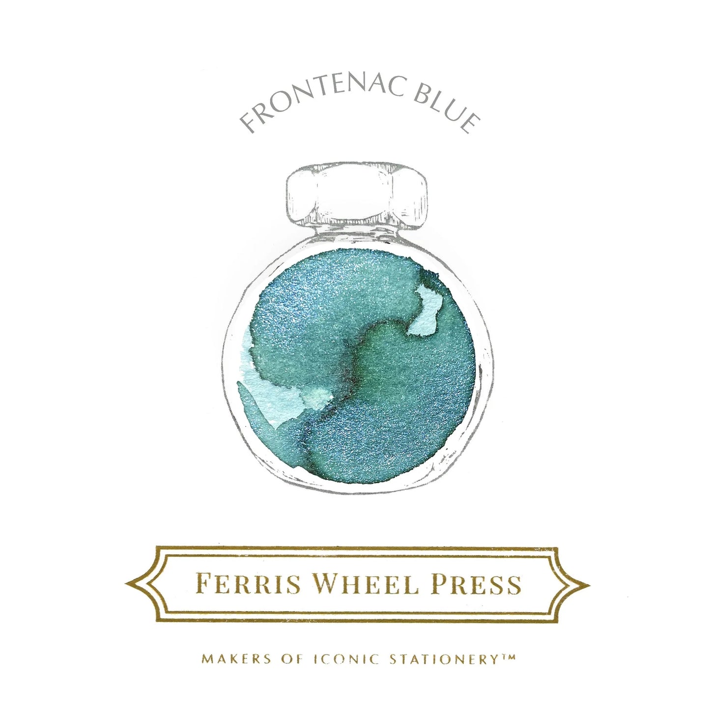 FERRIS WHEEL PRESS - Fountain Pen Ink 38 ml - Frontenac Blue Ink Swatches - Free Shipping to US and Canada