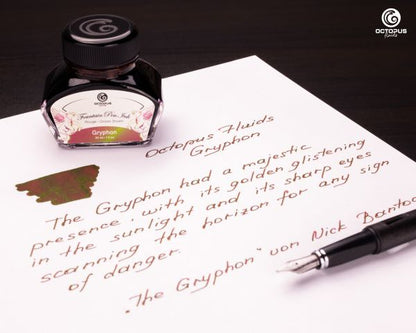 Octopus Fluids - Sheening 30ml Fountain Pen Ink - Gryphon Brown