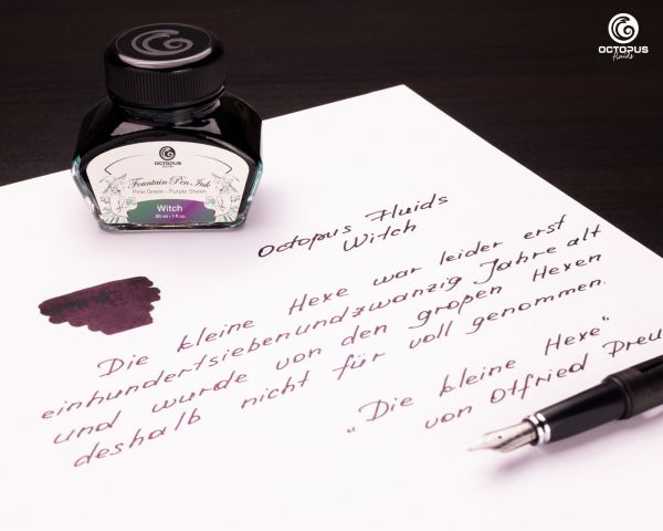 Octopus Fluids - Sheening 30ml Fountain Pen Ink - Witch Green