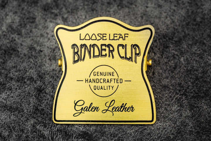 Galen Leather - Brass Binder Clip