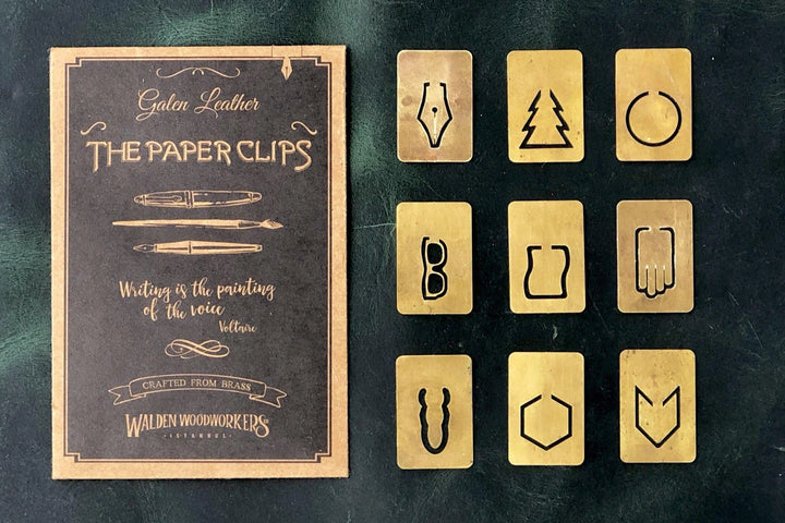 Galen Leather - Brass Paper Clip Set