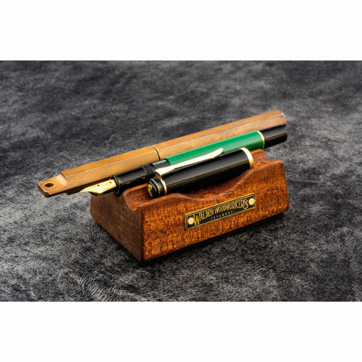 Galen Leather - The Pen Rest Wooden Pen and Brush Stand - Mahogany