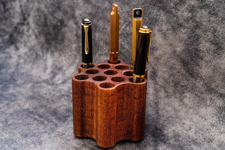 Galen Leather - The Tool Comb Wooden Pen and Brush Stand Holder