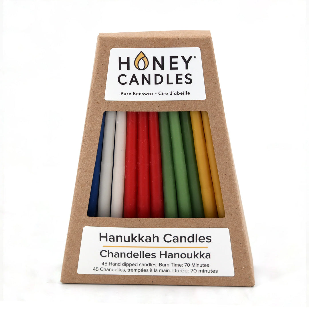 HONEY CANDLES - Beeswax Hanukkah Candles - Royal