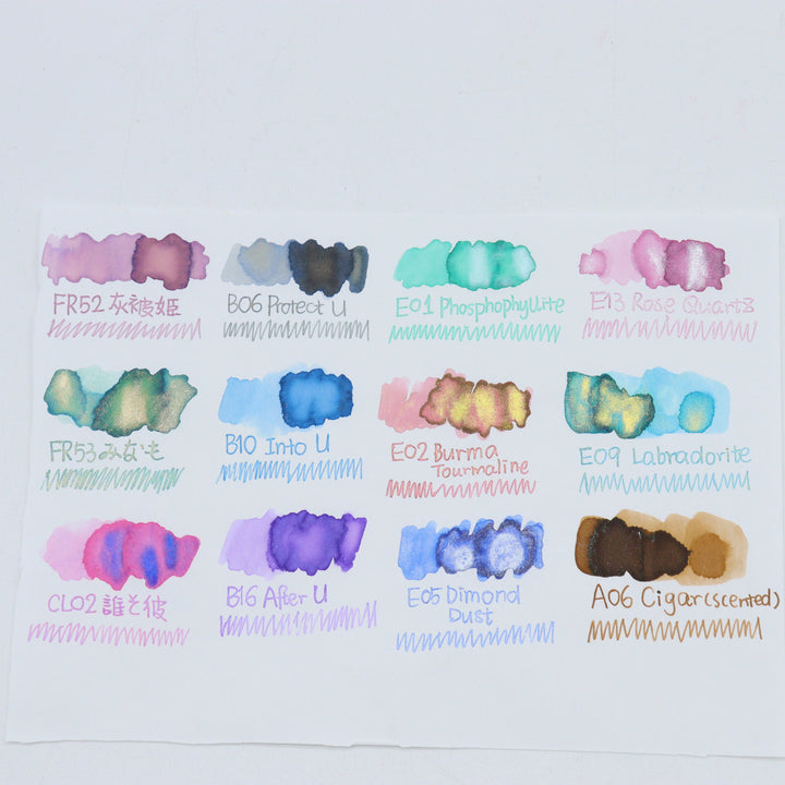 TONO & LIMS - 30ML Fountain Pen Ink - Friendship Contest Series swatches / buy tono & lims fountain pen inks in the US and Canada Vancouver