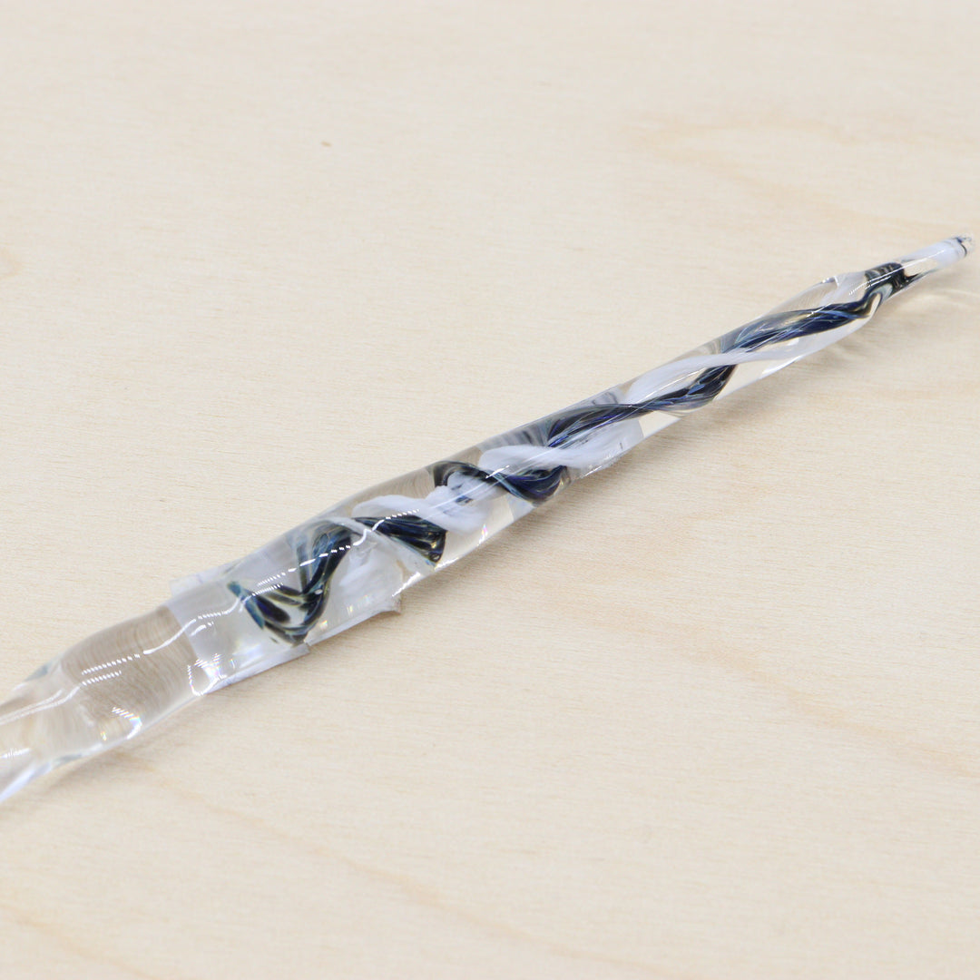 HAND MADE COLOR GLASS DIP PEN - by Artisan Janelle Tyler -  with 5ml Waterproof Black Ink  - 2