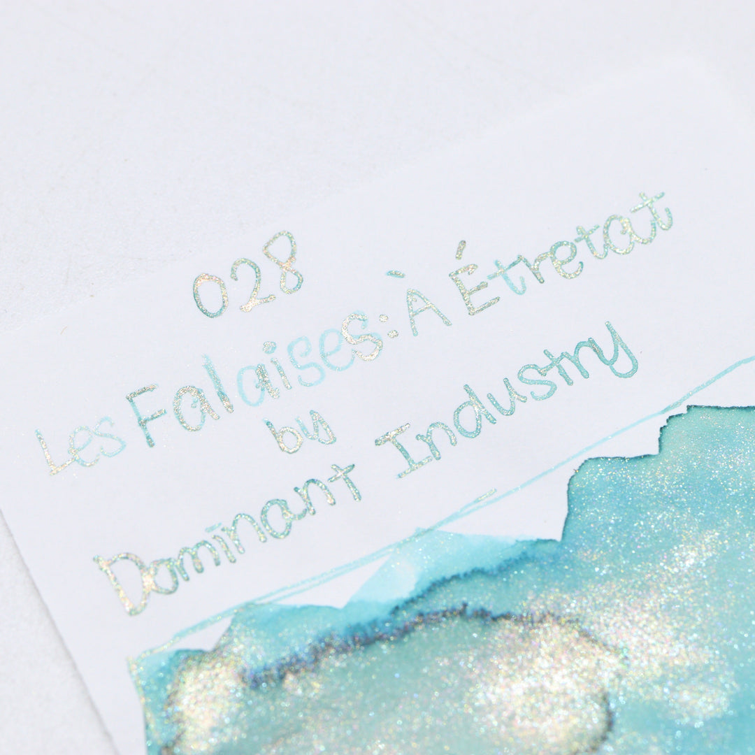 DOMINANT INDUSTRY – PAINTER SERIES – Bottled Fountain Pen Ink (25ml) – No.028 Les Falaises: à Étretat Ink Swatches - Free Shipping to US and Canada