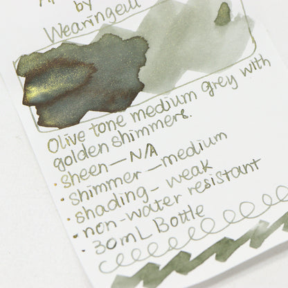 Wearingeul THE AUTUMN NIGHT AFTER A THOUSAND YEARS Ink Swatches and Writing Samples - Free shipping to US and Canada - Buchan's Stationery