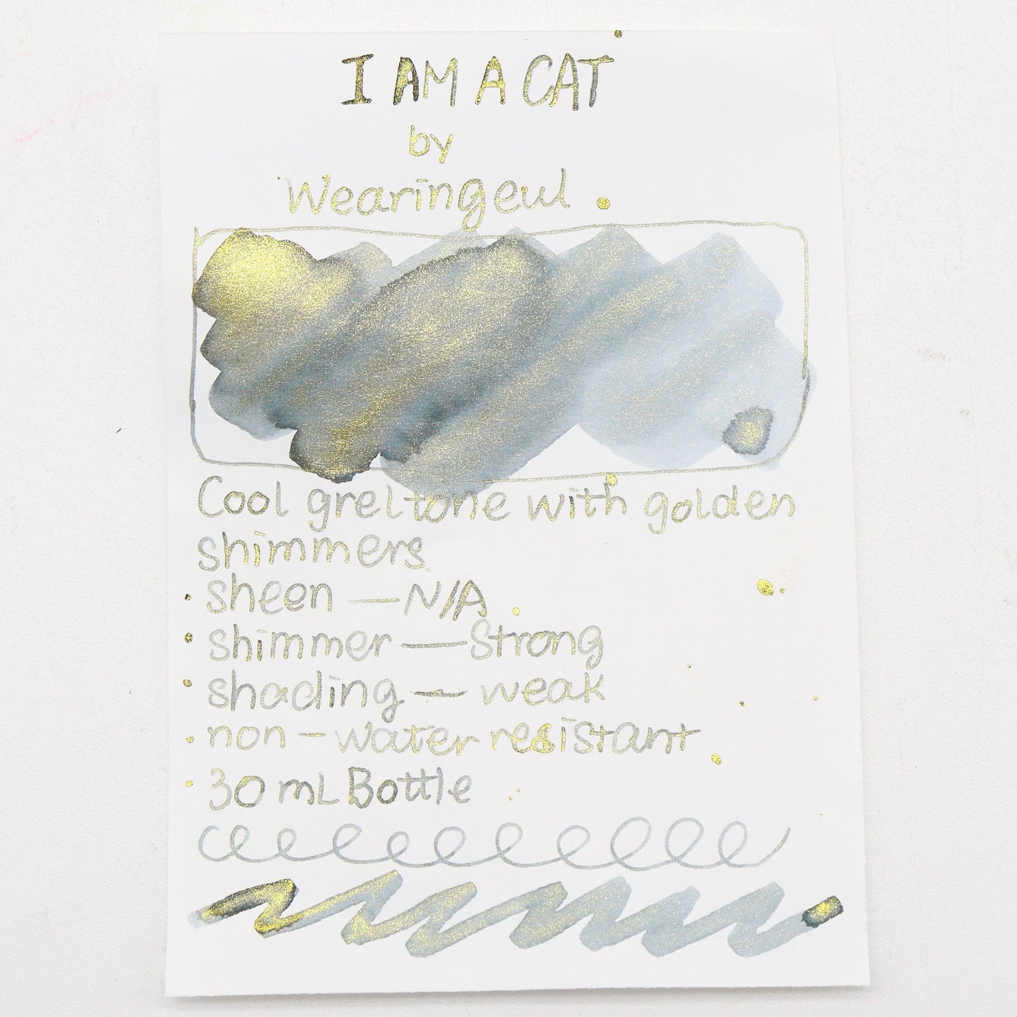 Wearingeul I am a Cat 吾辈是猫 Ink Swatches and Writing Samples - Free shipping to US and Canada - Buchan's Stationery