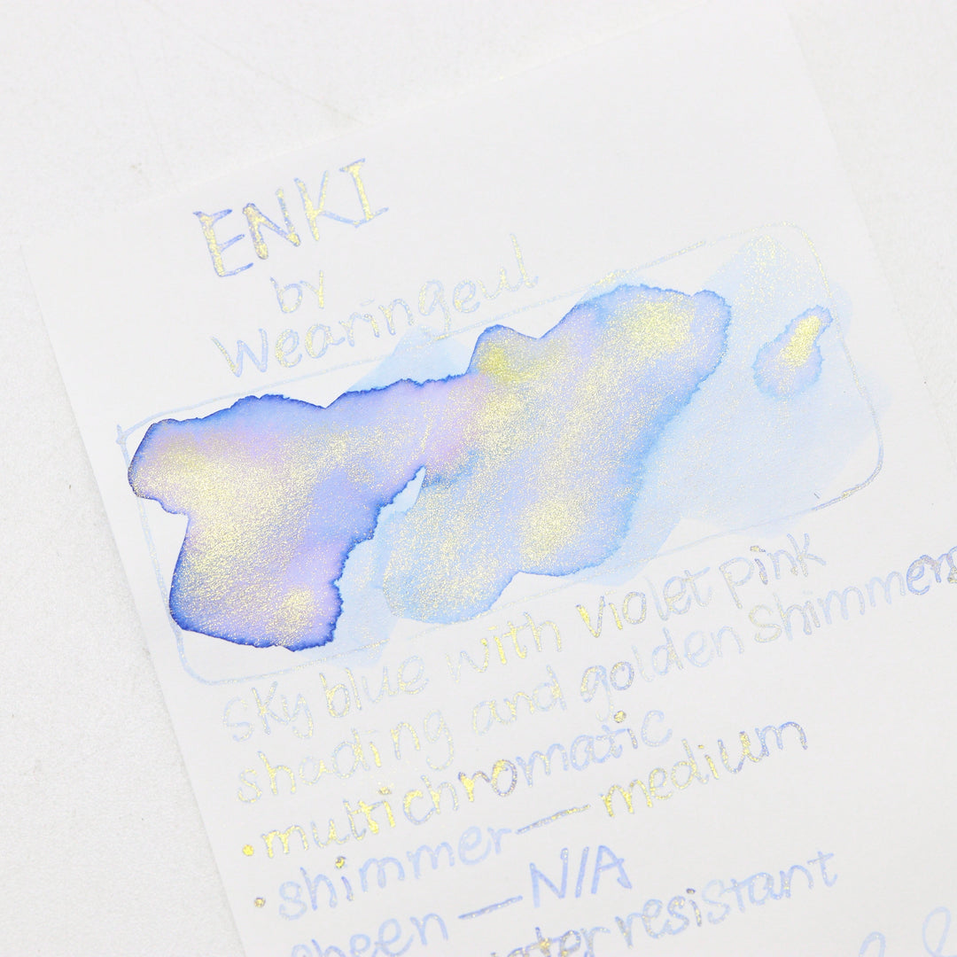 Wearingeul ENKI ink swatches and writing samples - Buchan's Stationery